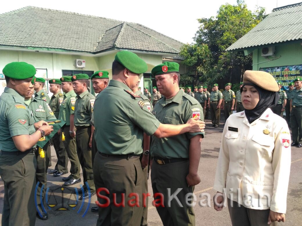 34 Anggota Kodim 0710 Pekalongan Naik Pangkat
