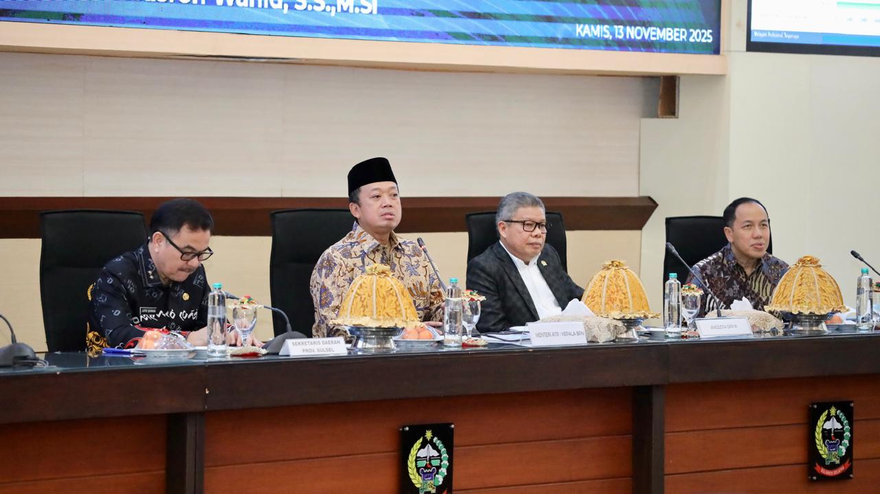 Percepat Sertipikasi, Menteri Nusron Imbau Kepala Daerah Se-Sulsel Ringankan BPHTB bagi Masyarakat
