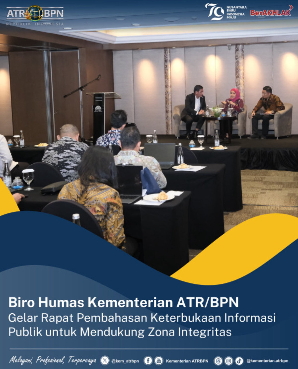 Biro Humas Kementerian ATR/BPN Gelar Rapat Pembahasan Keterbukaan Informasi Publik untuk Mendukung Zona Integritas