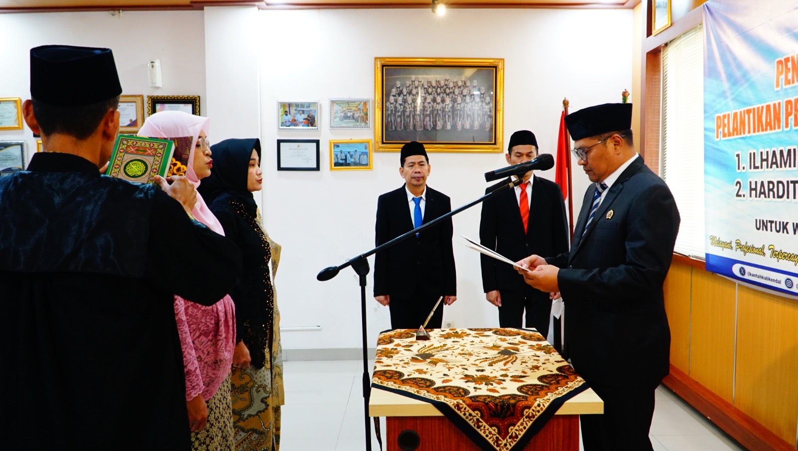 Pengambilan Sumpah dan Pelantikan Pejabat Pembuat Akta Tanah Oleh Kepala Kantor Pertanahan Kabupaten Kendal