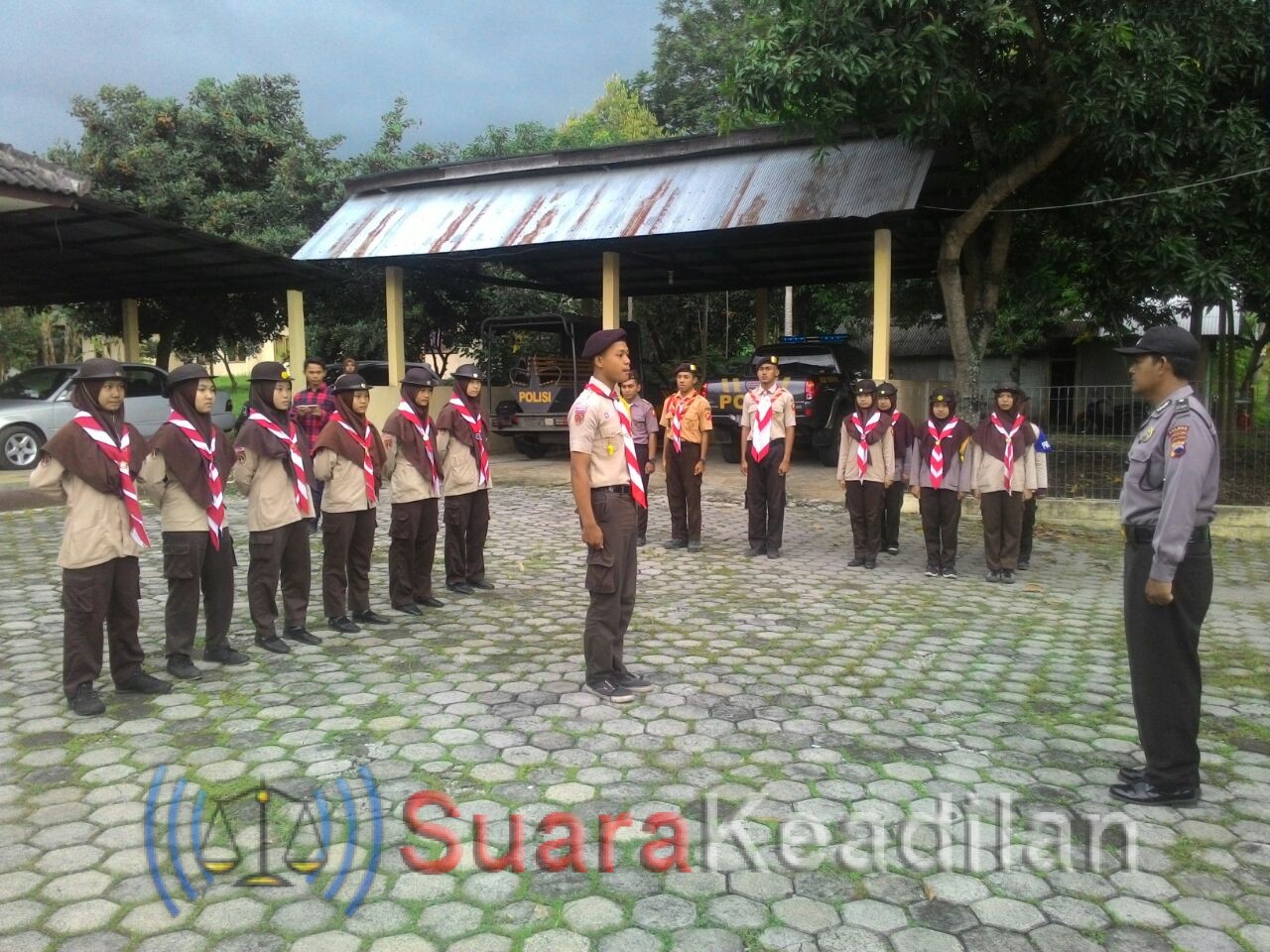 Polsek Warungpring Lantik Senior Saka Bhayangkara DKR