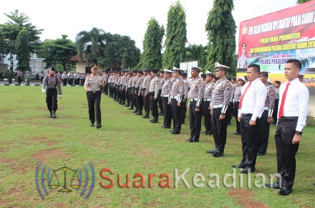 Polres Pekalongan Melaksanakan Apel Gelar Pasukan Operasi Mantap Praja Candi 2018