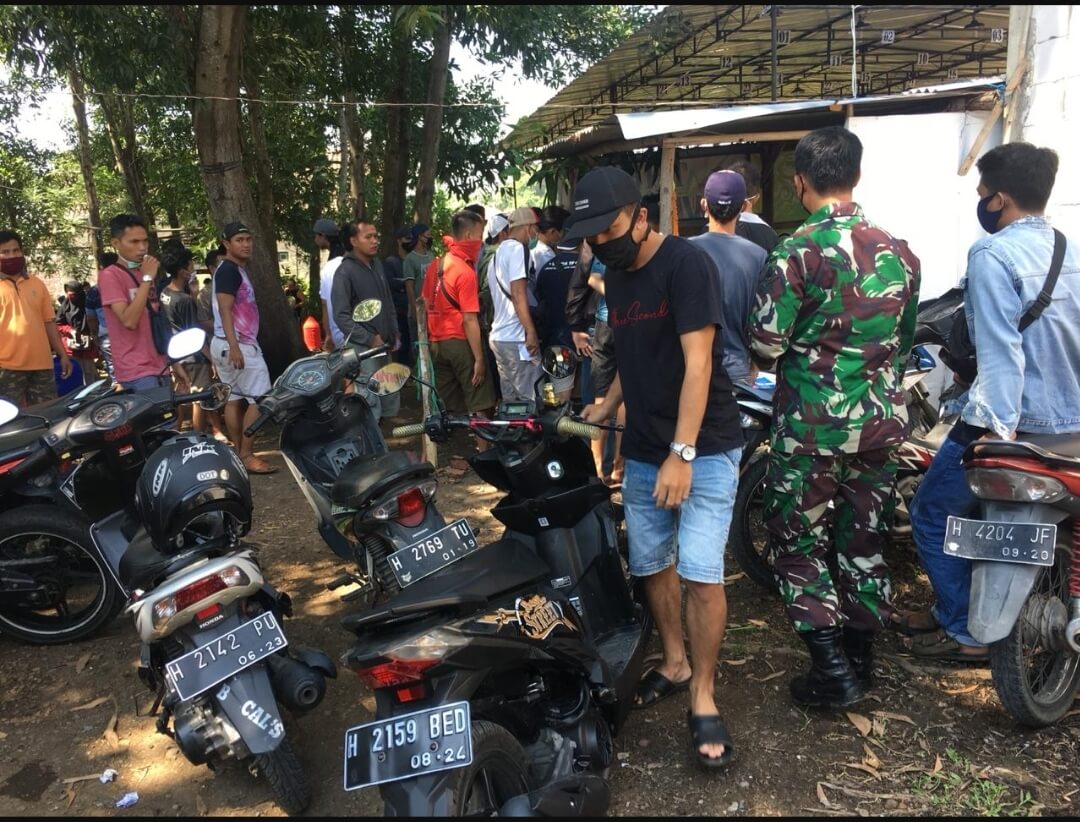TNI-Bubarkan Gantangan Burung Di Protomulyo