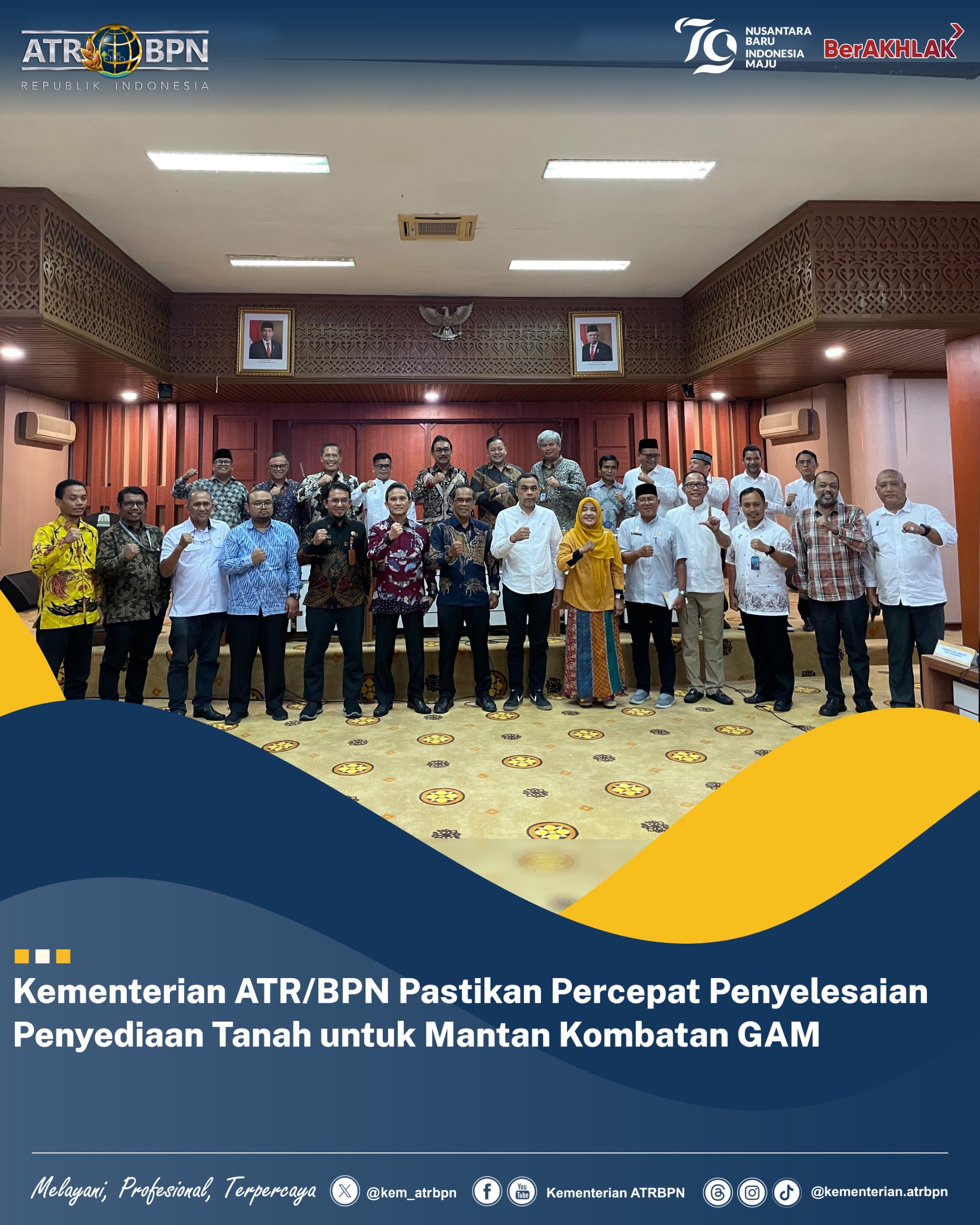Kementerian ATR/BPN Pastikan Percepat Penyelesaian Penyediaan Tanah untuk Mantan Kombatan GAM