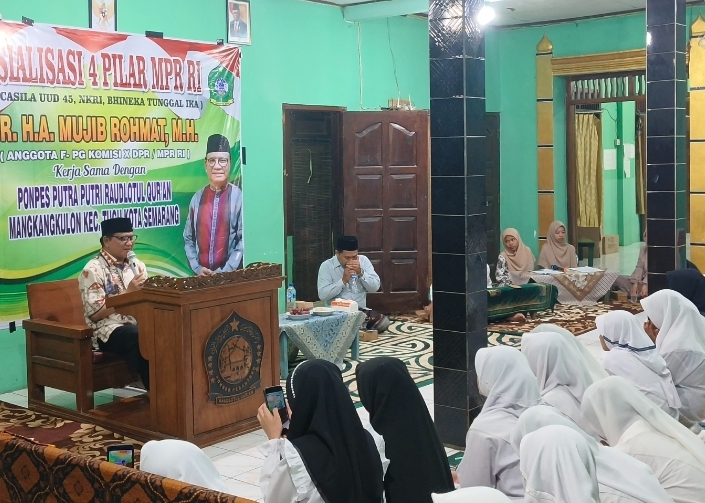 Giliran Santri Dan Pengasuh Diberikan Sosialisasi Empat Pilar Kebangsaan