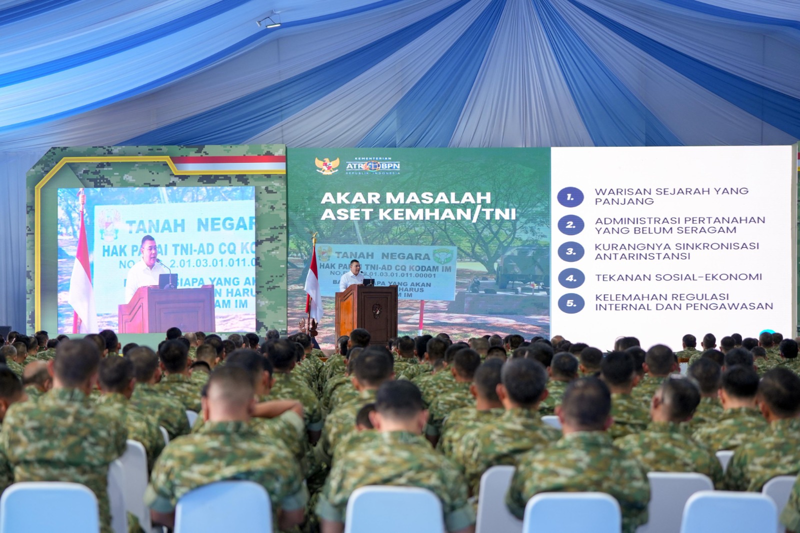 Jadi Pembicara dalam Apel Dansatkowil, Wamen Ossy Ajak TNI AD Perkuat Sinergi untuk Menjaga Tanah Negara